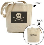 Image of Skully Knitting Needles Tote Bag w/ Craftster Logo