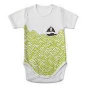 Bigger Boat baby bodysuit - chartreuse
