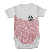 Bigger Boat baby bodysuit - rose blush