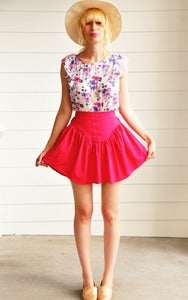 Image of Fucshia Mini Skirt