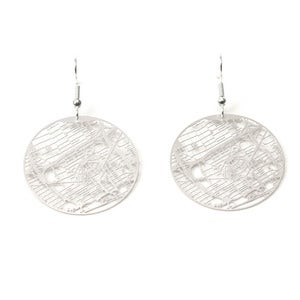 Image of Urban Gridded Earrings/Necklace - Detroit