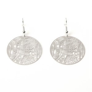 Image of Urban Gridded Earrings/Necklace - San Antonio