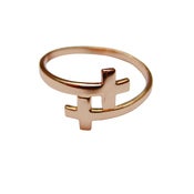 Image of Double Cross Midi Ring