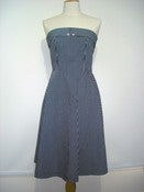 Image of 'Lucky Diamonds' dress - Blue and White Stripe Nautical - with or without straps