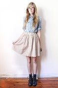 Image of stripes of mocha skirt
