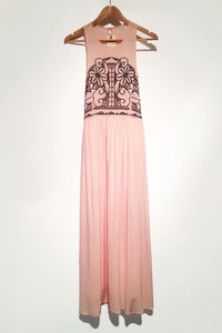 Image of embroidery art nouveau maxi dress