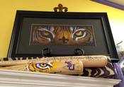 Image of LSU Tiger Eyes Fleur de Lis Print