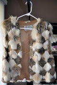 Image of Vintage Diamond Rabbit Fur Vest