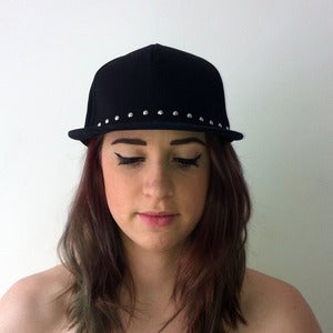 Image of Black Studded Snap Back