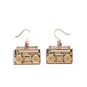 Image of boombox earrings [gold mirror]