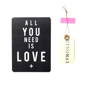 Image of Carte All you need is love - gris ardoise