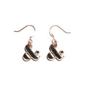 Image of & ampersand earrings [gold mirror]