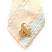 Image of & amerpsand tie tack [gold mirror]
