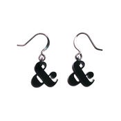 Image of & ampersand earrings [black]