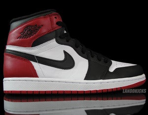 Image of Nike Air Jordan 1 Retro Hi 'Black Toe'