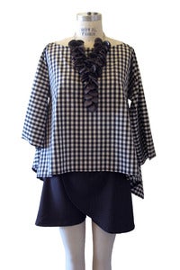 Image of Square Top in Organic Cotton Gingham
