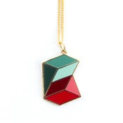 Image of plastique x MAGNA "prisms" enamel necklace