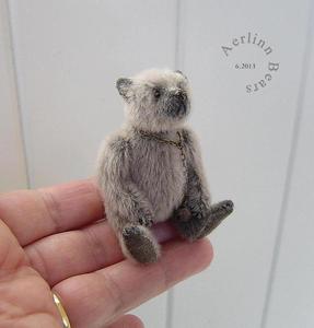 Image of Miniature 2 1/2"Collectible Artist Bear 'Bruno' by Aerlinn Bears