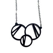 Image of geometric abstraction bubbles necklace [black]