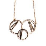 Image of geometric abstraction bubbles necklace [gold mirror]