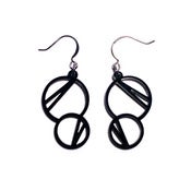 Image of geometric abstraction bubbles earrings [black]