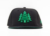 Image of Green & Black Fitted Hat