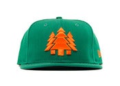 Image of Green & Orange Fitted Hat