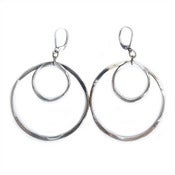 Image of Silver Inner Circle Earrings