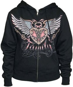Image of Black Market Art chicks heart hoodie