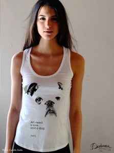 Image of Debardeur femme All i need is love a a dog