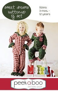 Image of Sweet Dreams Button-Up PJ Set: 3 mos. - 12 years