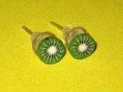 Image of SLICED KITSCH KIWI FRUIT EARRINGS