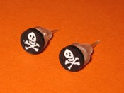 Image of JOLLY ROGER SKULL EARRINGS