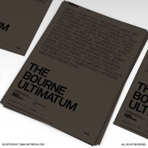 Image of The Bourne Ultimatum Poster With Brands
