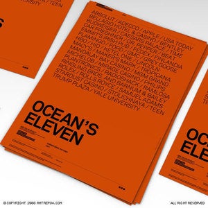 Image of Ocean's Eleven Poster With Brands