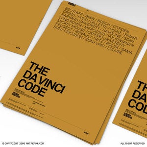 Image of The Da Vinci Code Poster With Brands