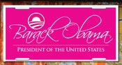 Image of Obama License Plate - Pink