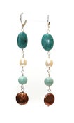 Image of Cultured pearl and amazonite