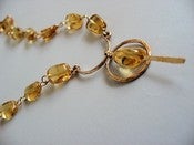 Image of Golden yellow, cognac, honey, champage, orange Madeira Citrine necklace in 14k gold fill