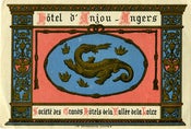 Image of NEW!!! Hotel d'Anjou-Angers Dragon Luggage Label