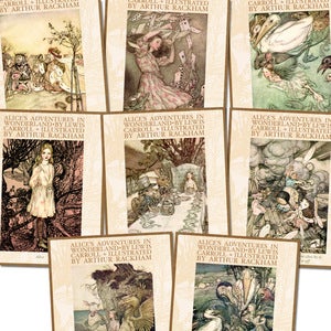 Image of Alice in Wonderland: 8x 10x8 Prints by Arthur Rackham