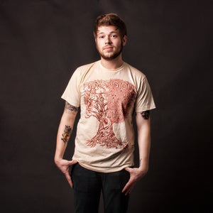 Image of Falling MEN'S 100% cotton creme American Apparel tee shirt