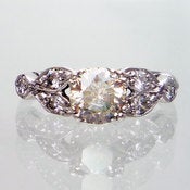 Image of Platinum Vintage Retro Deco 1ct Diamond Engagement Ring