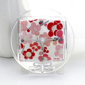 Image of FREE SHIPPING Cherry Blossom - Japanese Chiyogami Desk/Alarm Clock