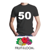 Image of 50 COLORED TSHIRTS - 1 SIDE/1 COLOR