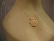 Image of Ginette_NY Large Disc Monogram Necklace.