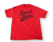 Image of Local Hero- Black on Red