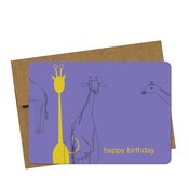 Image of Giraffe Birthday Card - single card