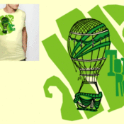 Image of hot air balloon tee