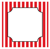 Image of Small Red Stripe Squares - 20 per sheet